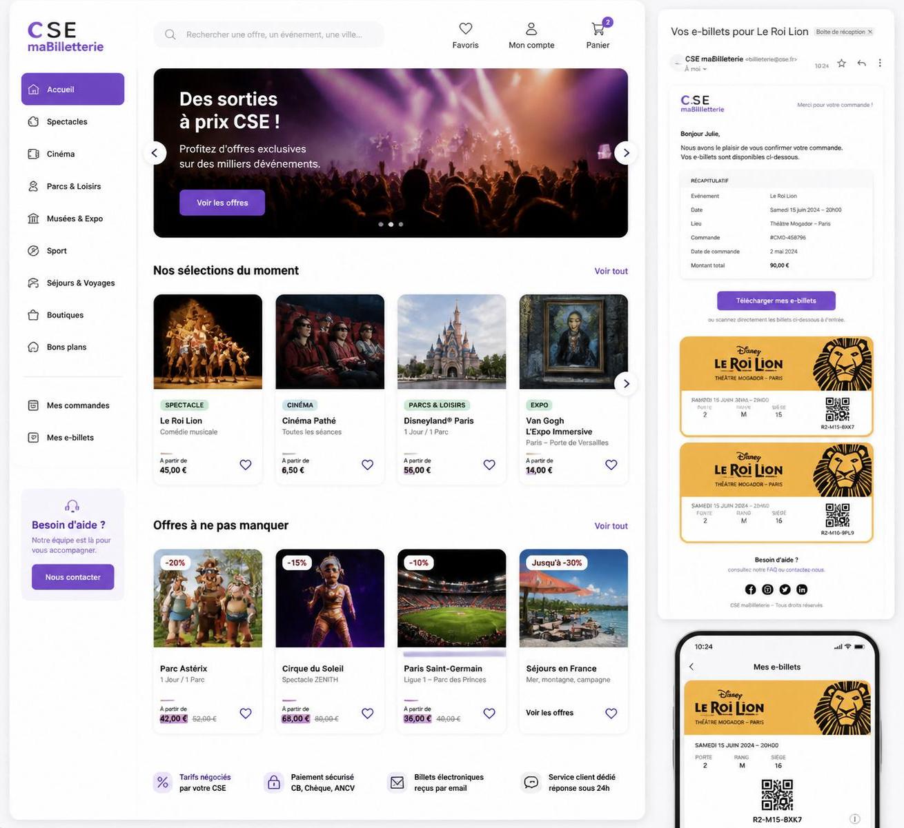 découvrez l'espace cse billetterie, une plateforme dédiée pour faciliter et optimiser l'accès des salariés aux offres culturelles variées et attractives.