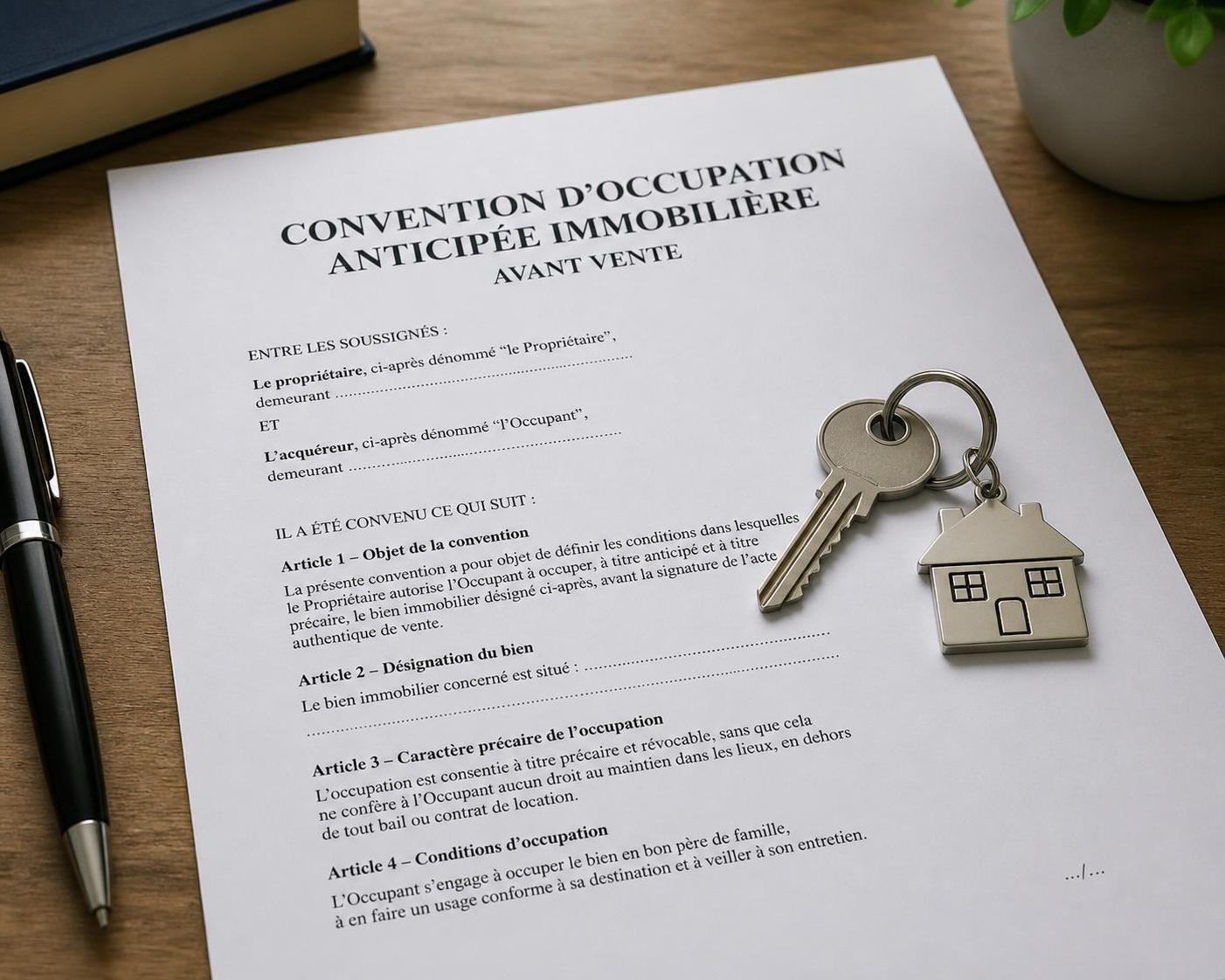 découvrez quel modèle de convention d'occupation anticipée choisir pour sécuriser efficacement la transaction avant la vente d'un bien immobilier.