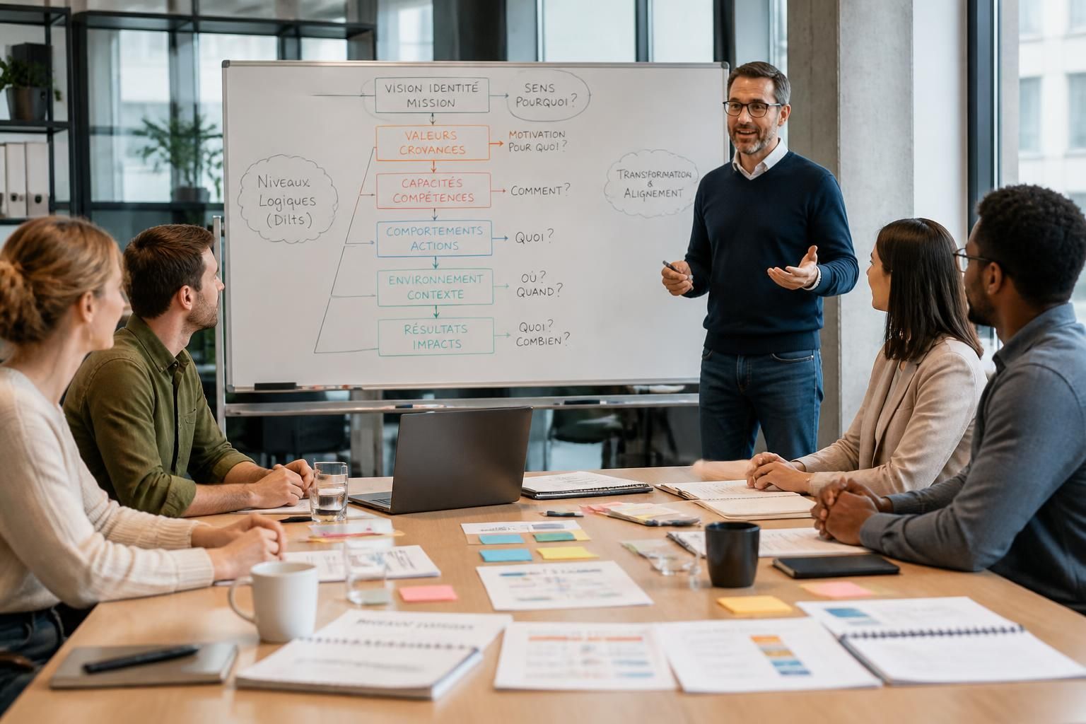 découvrez comment le modèle des niveaux logiques de dilts peut transformer la formation en entreprise en structurant l'apprentissage et en facilitant le changement durable.