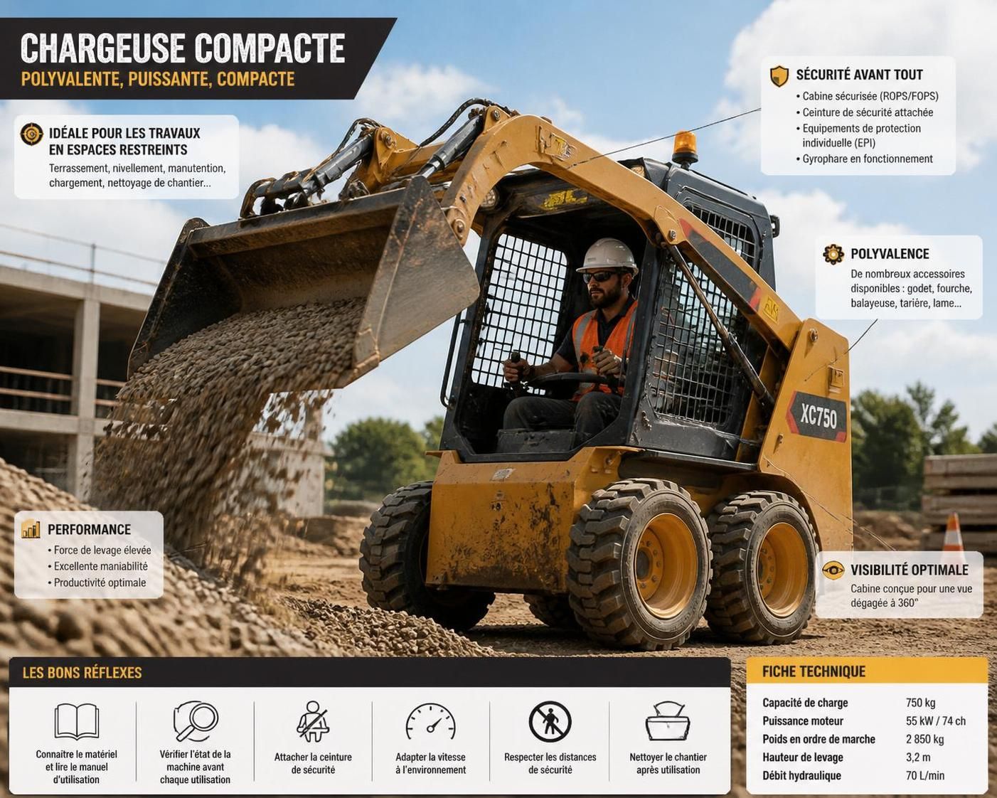 découvrez les compétences essentielles du caces c1 r482 pour assurer une conduite sécurisée sur chantier et prévenir les risques.