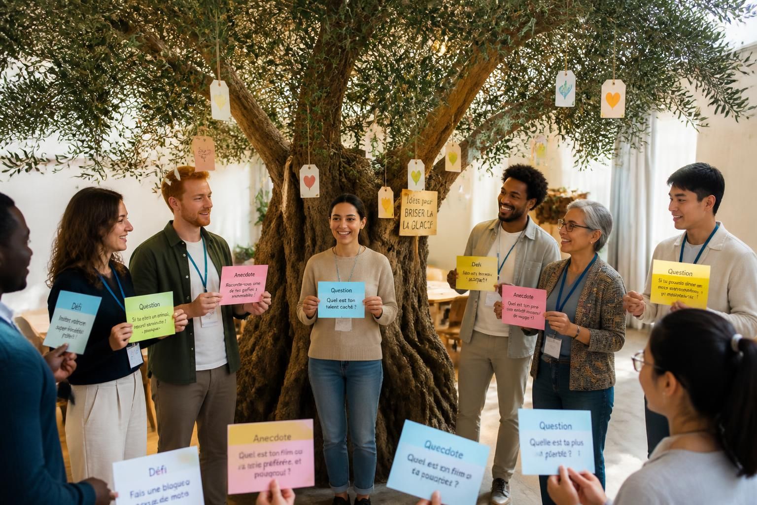 découvrez des idées originales d'ice breaker avec un arbre à personnage pour faciliter les échanges et briser la glace en groupe de manière ludique et conviviale.